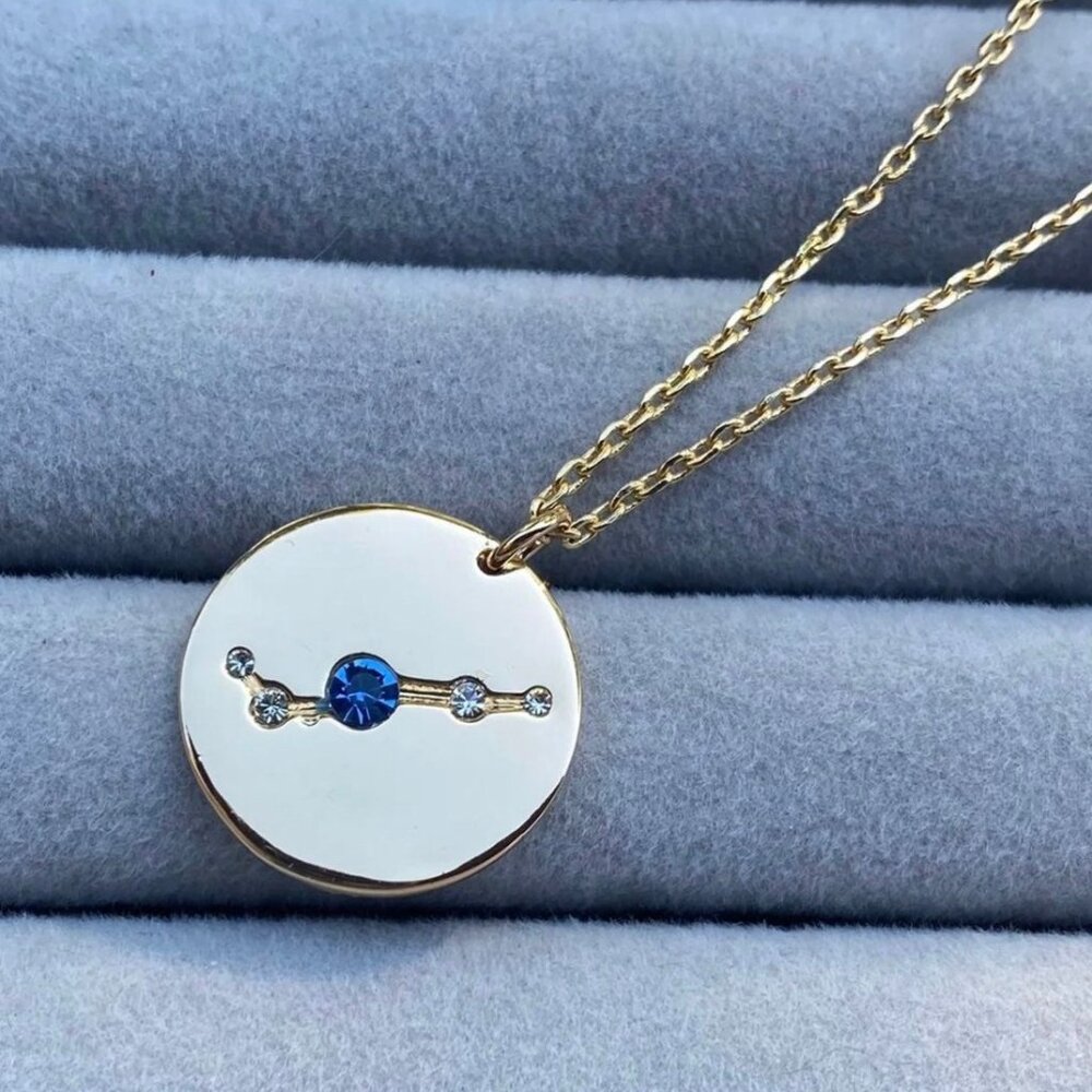 Aries Constellation Necklace (March Birthstone)